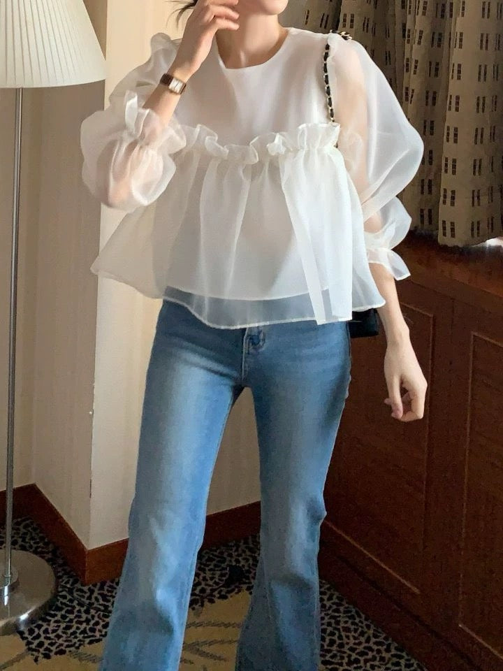 Frill blouse