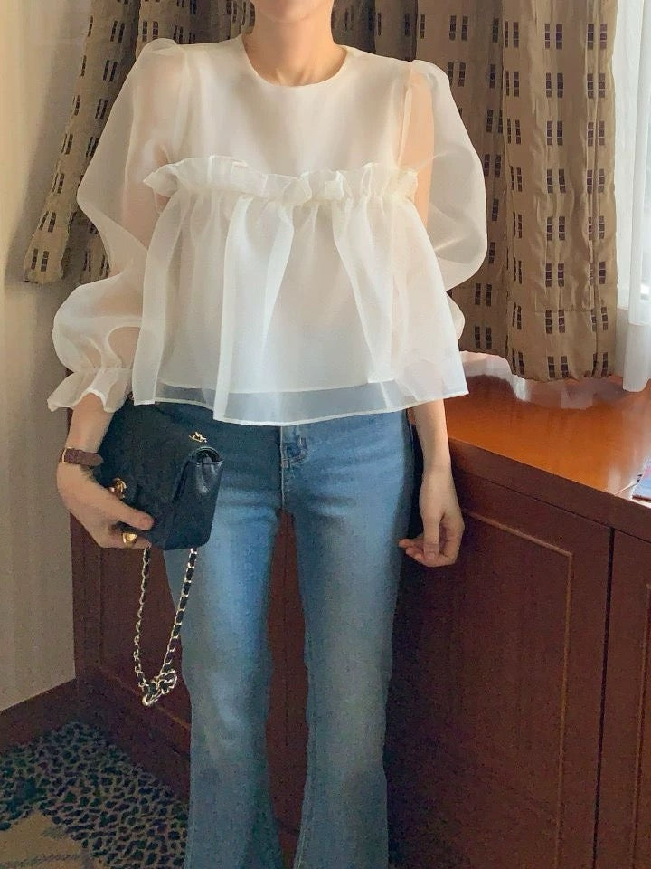 Frill blouse