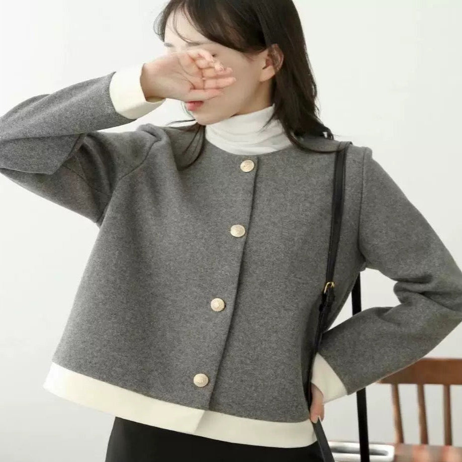 2-colour wool jacket