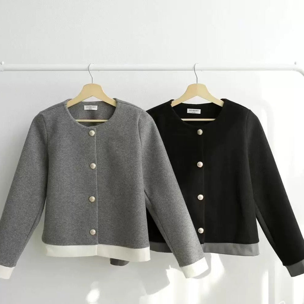 2-colour wool jacket